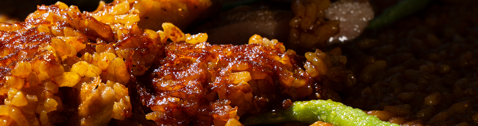 plano cerrado de plato de arroz